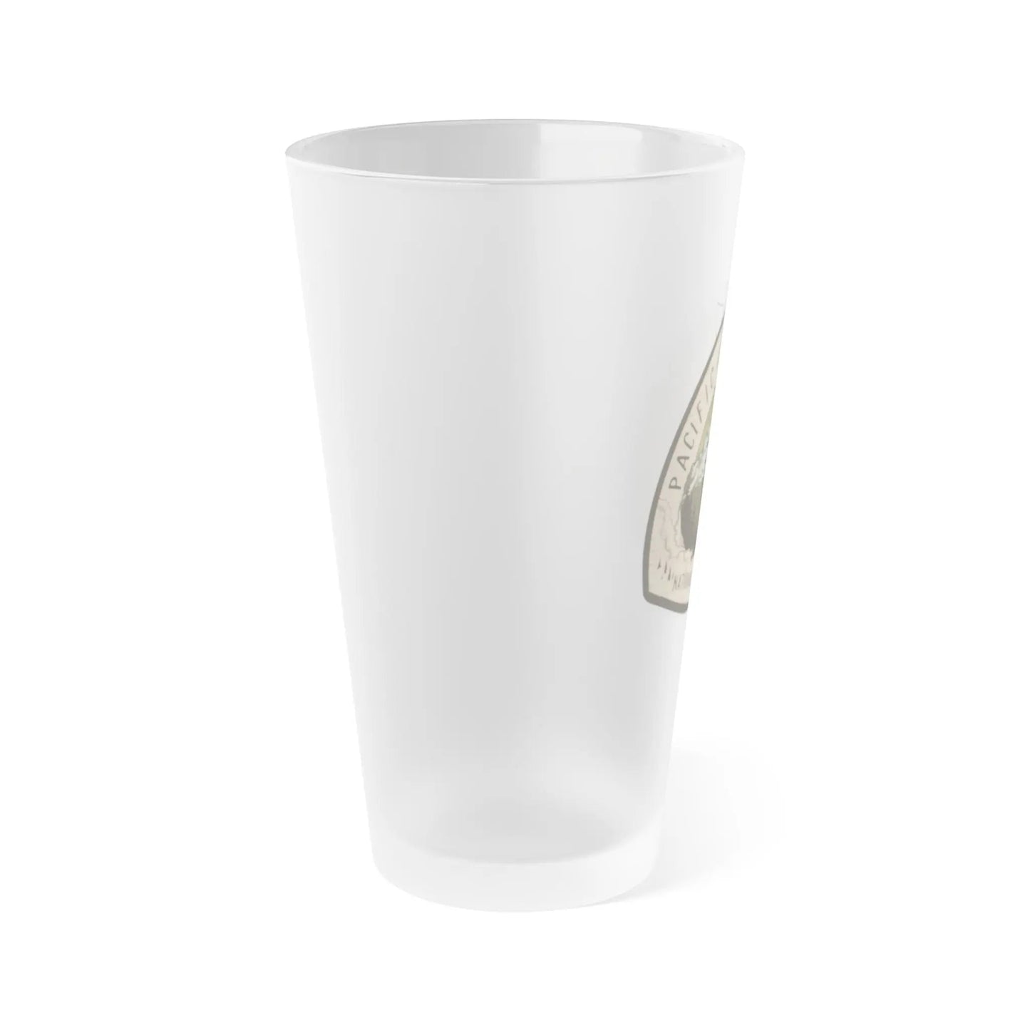Pacific Crest National Scenic Trail Frosted Pint Glass 16oz Map Logo - Parks ApparelDrinkware
