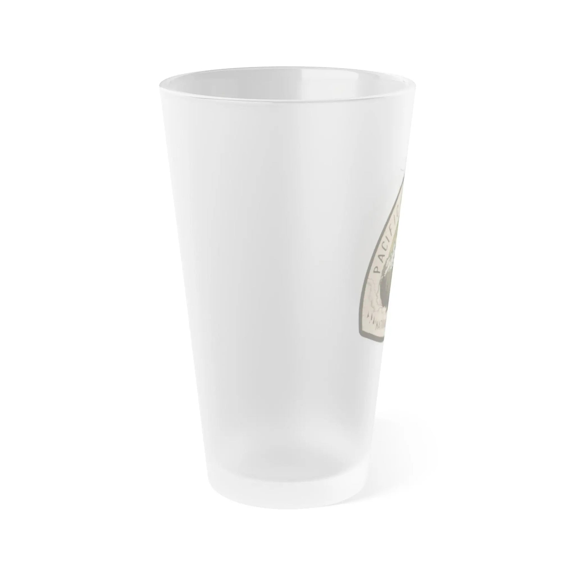 Pacific Crest National Scenic Trail Frosted Pint Glass 16oz Map Logo - Parks ApparelDrinkware