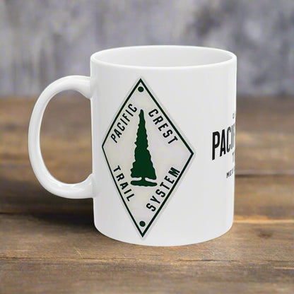 Pacific Crest Trail classic trail marker coffee mug shown as primary product image