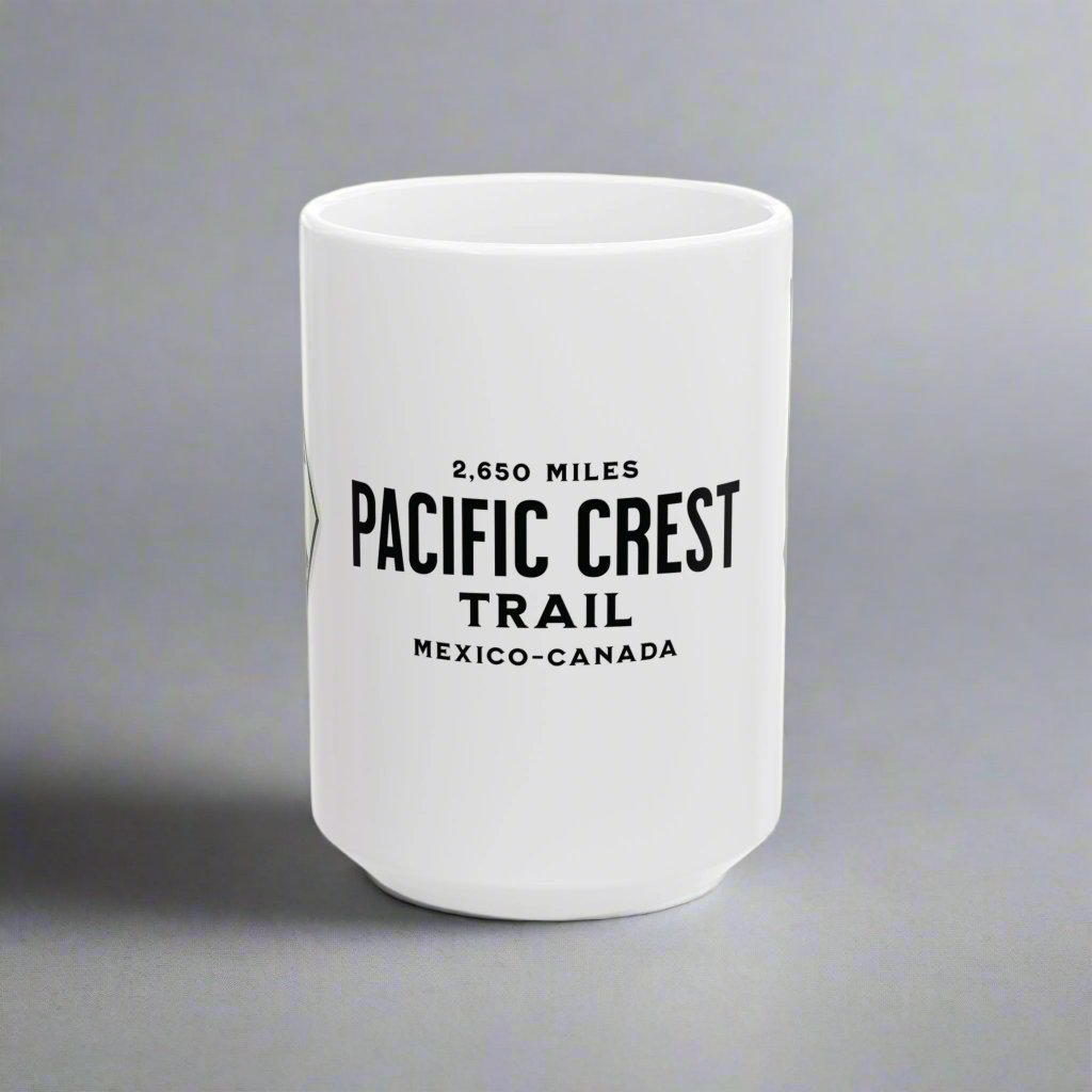Pacific Crest Trail classic trail marker coffee mug showing design detail or product variation