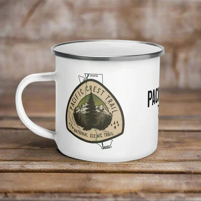 Pacific Crest Trail National Scenic Trail durable enamel camp mug shown as primary product image