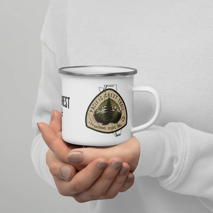 Pacific Crest Trail National Scenic Trail durable enamel camp mug showing design detail or product variation