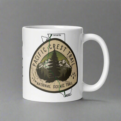 Pacific Crest Trail PCT map logo mug alternate product angle