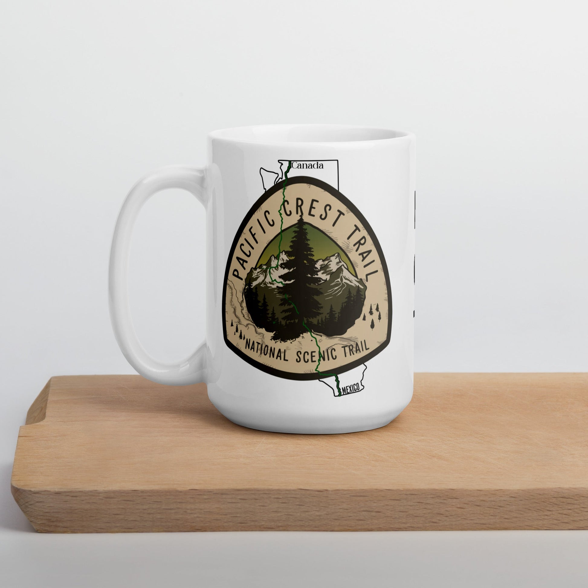 Pacific Crest Trail PCT map logo mug design detail or product variation