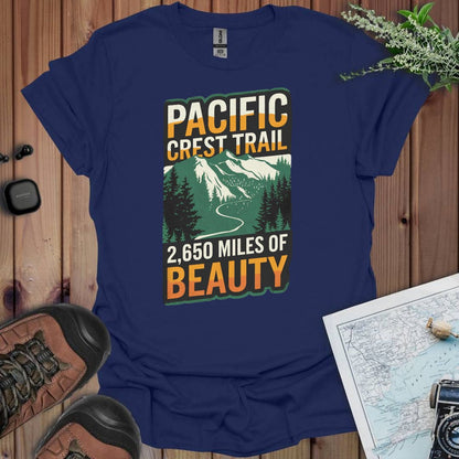 Pacific Crest Trail 2,650 Miles of Beauty graphic t-shirt primary product view