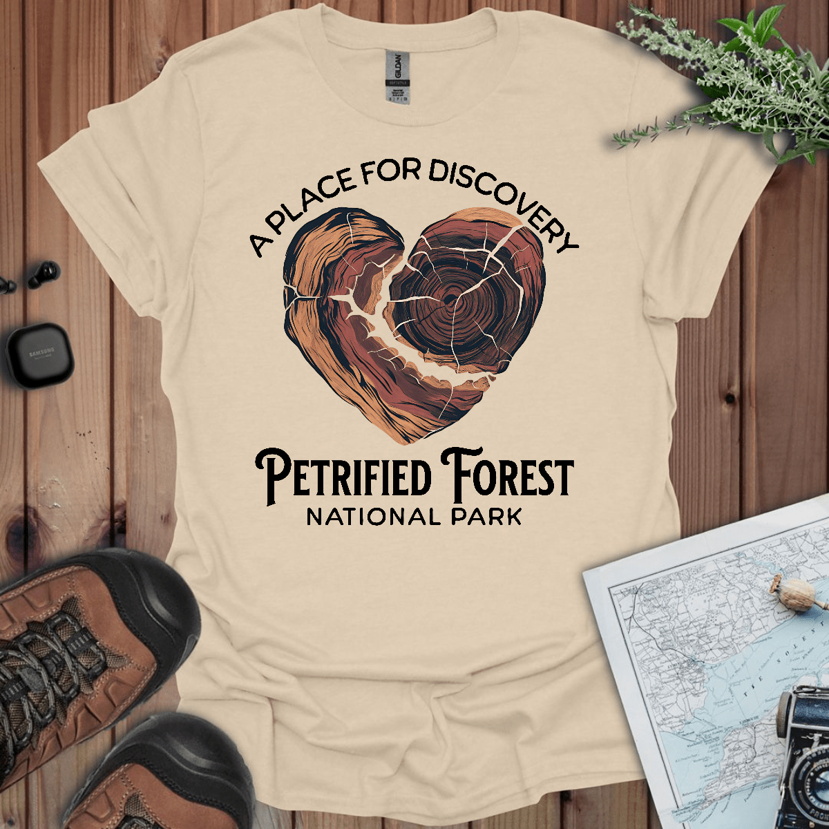 Petrified Forest National Park Heart Wood graphic t-shirt primary product view