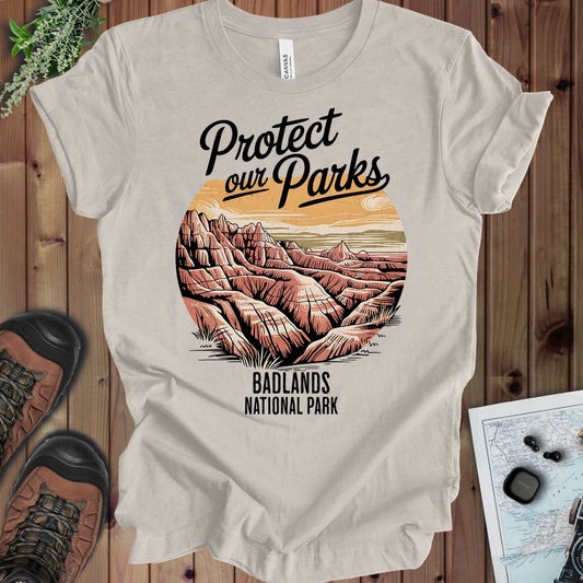 Protect Our Parks Badlands Kids Graphic T-Shirt in Heather Dust