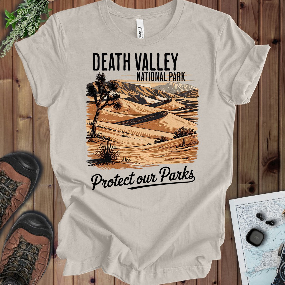 Protect Our Parks Death Valley Kids Graphic T-Shirt in Heather Dust