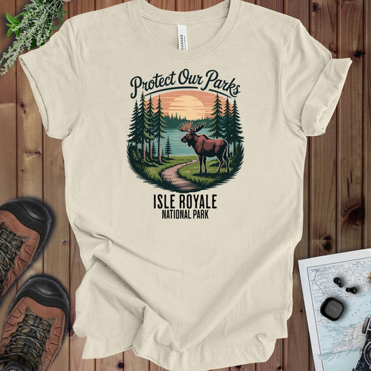 Protect Our Parks Isle Royale Kids Graphic T-Shirt in Natural