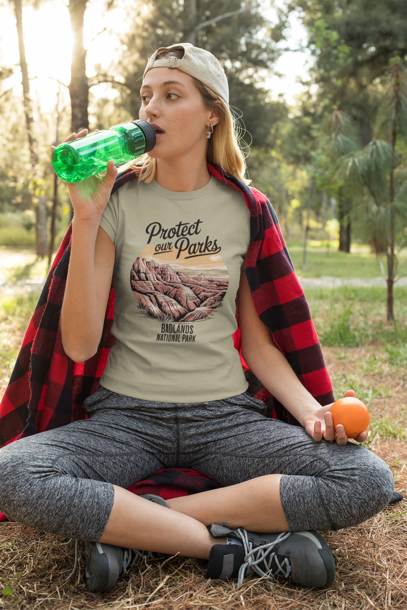 Protect Our Parks Badlands graphic t-shirt alternate apparel color or angle