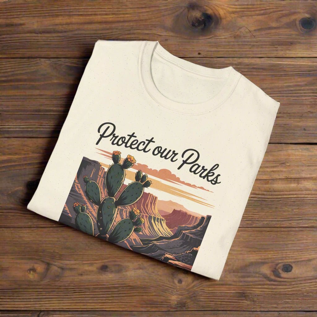 Protect Our Parks Big Bend graphic t-shirt shown in lifestyle or modeled setting