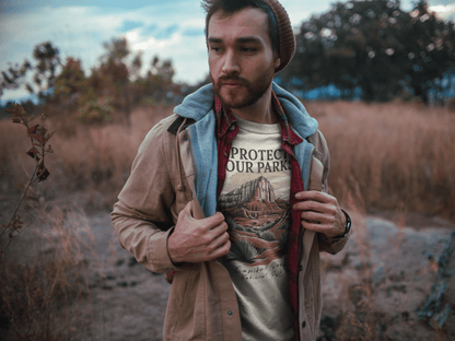 Protect Our Parks Capitol Reef graphic t-shirt shown in lifestyle or modeled setting