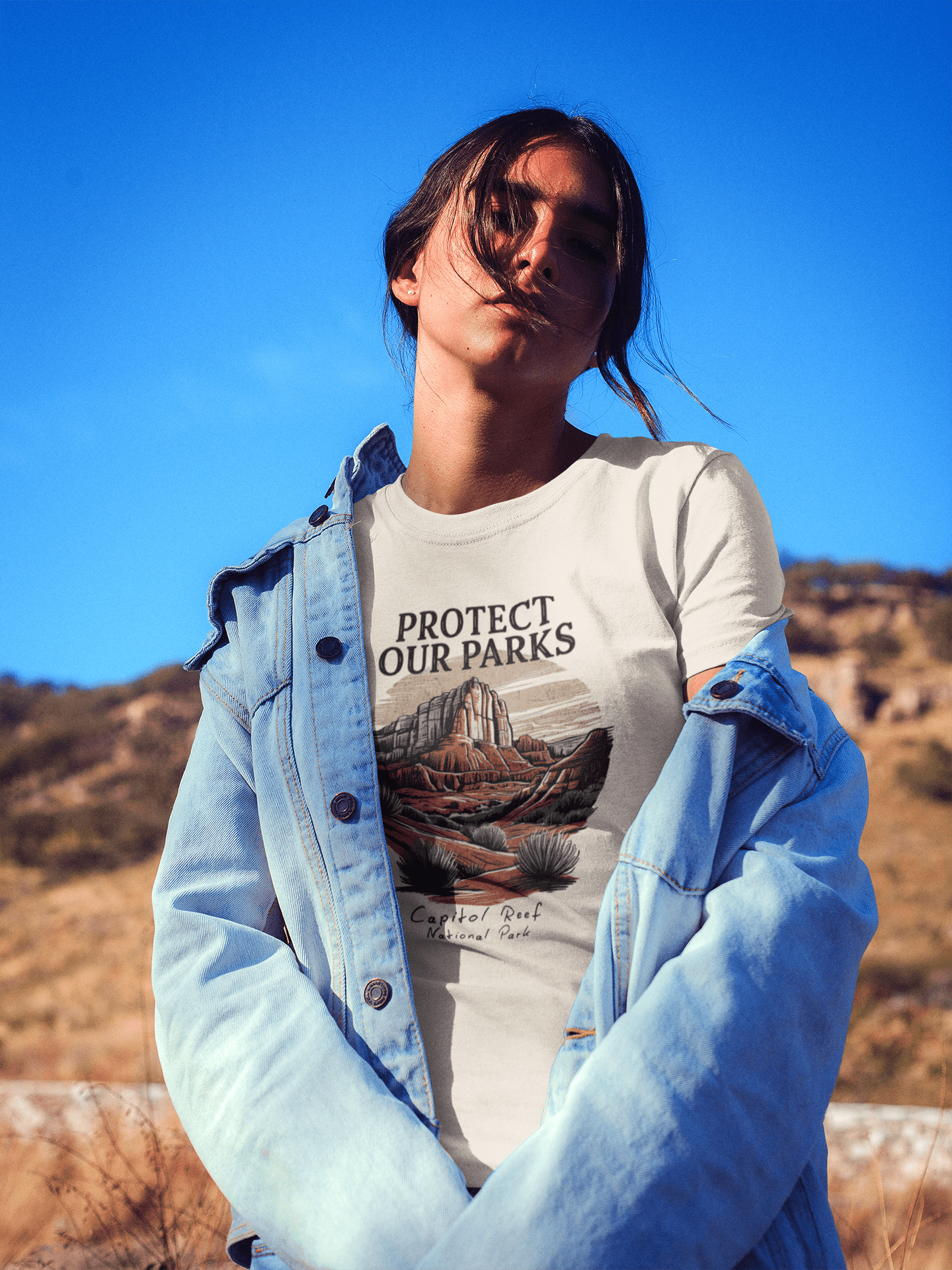 Protect Our Parks Capitol Reef graphic t-shirt alternate apparel color or angle