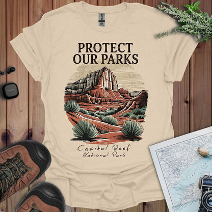 Protect Our Parks Capitol Reef graphic t-shirt alternate apparel color or angle