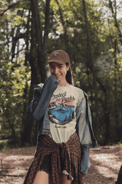 Protect Our Parks Crater Lake graphic t-shirt alternate apparel color or angle