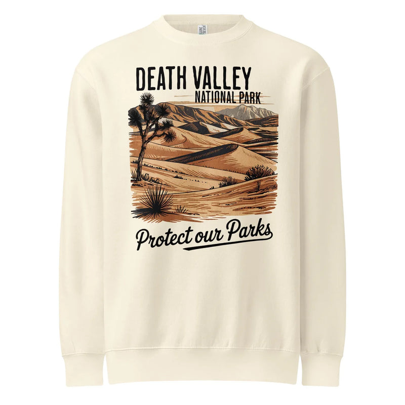 Protect Our Parks Death Valley crewneck sweatshirt shown in lifestyle or modeled setting