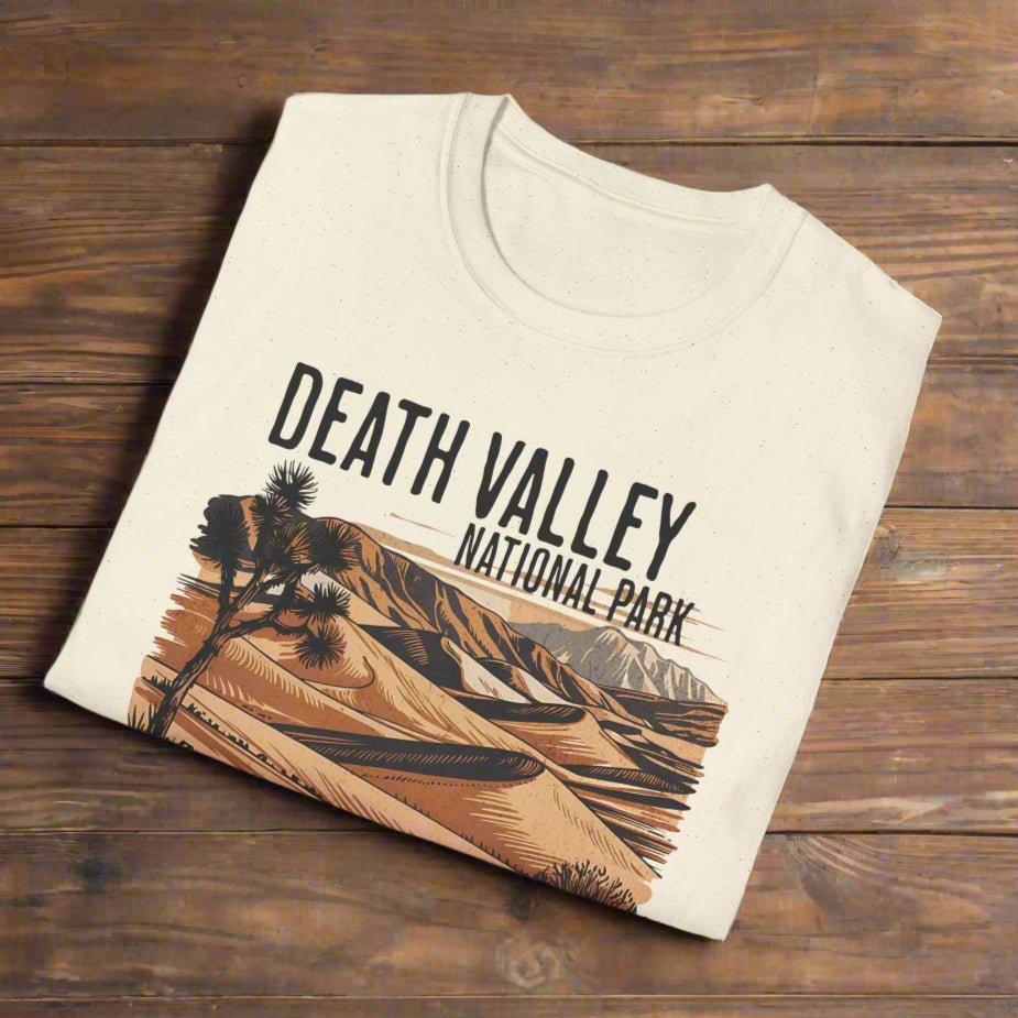 Protect Our Parks Death Valley graphic t-shirt shown in lifestyle or modeled setting