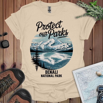 Protect Our Parks Denali graphic t-shirt detail or alternate product view