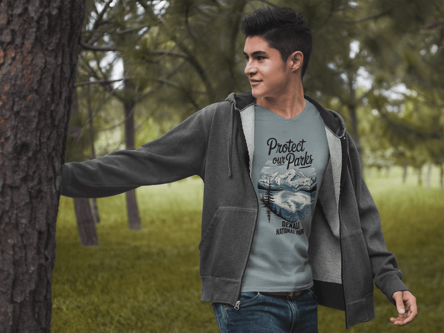 Protect Our Parks Denali graphic t-shirt alternate apparel color or angle