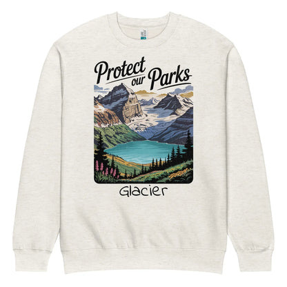 Protect Our Parks Glacier crewneck sweatshirt alternate apparel color or product angle