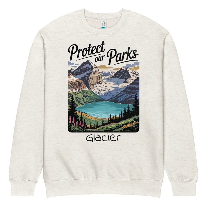 Protect Our Parks Glacier crewneck sweatshirt alternate apparel color or product angle