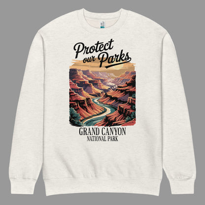 Protect Our Parks Grand Canyon crewneck sweatshirt shown in lifestyle or modeled setting