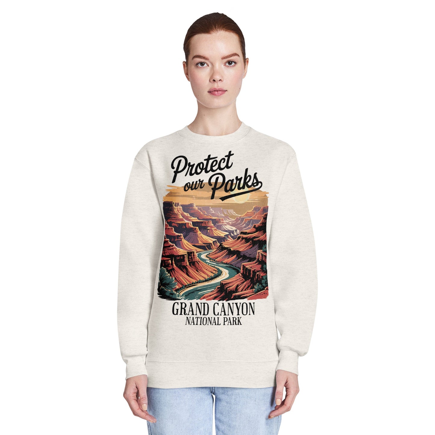 Protect Our Parks Grand Canyon crewneck sweatshirt alternate apparel color or product angle