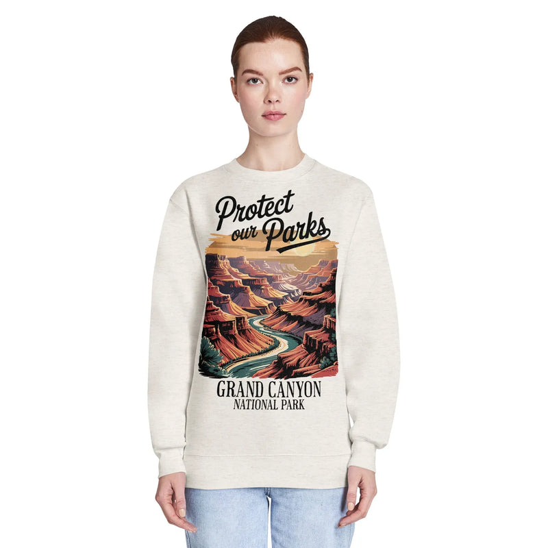 Protect Our Parks Grand Canyon crewneck sweatshirt alternate apparel color or product angle