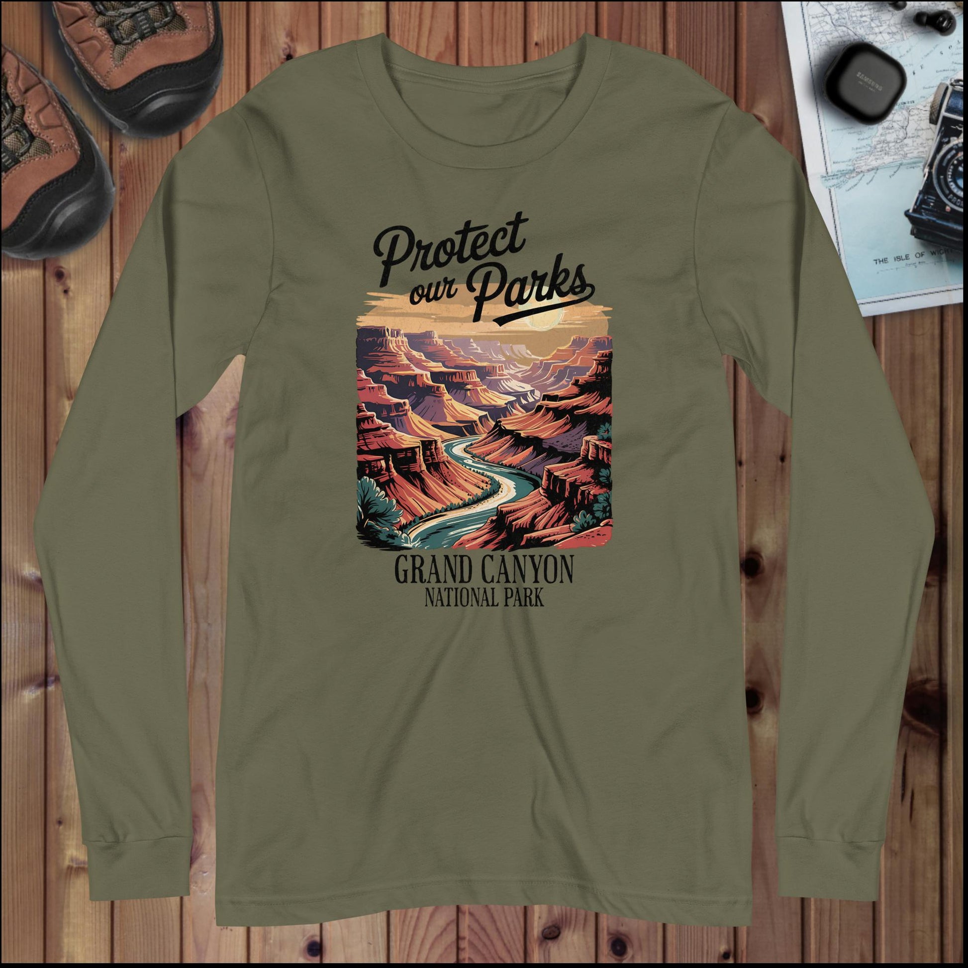 Protect Our Parks Grand Canyon Long Sleeve T-shirt - Parks ApparelLong - sleeve
