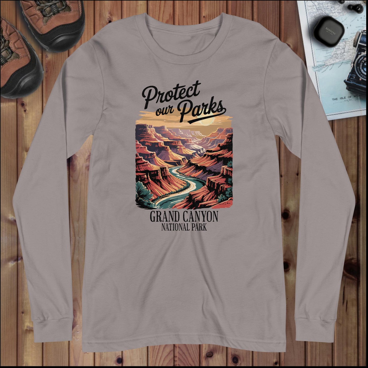 Protect Our Parks Grand Canyon Long Sleeve T-shirt - Parks ApparelLong - sleeve
