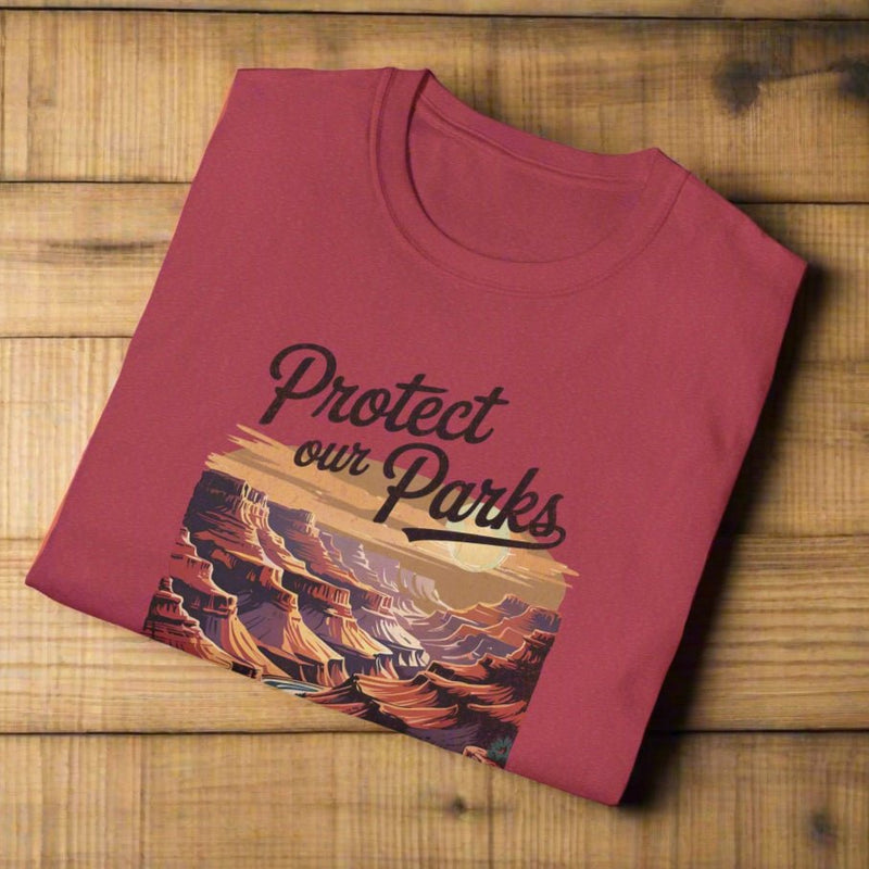 Protect Our Parks Grand Canyon graphic t-shirt shown in lifestyle or modeled setting