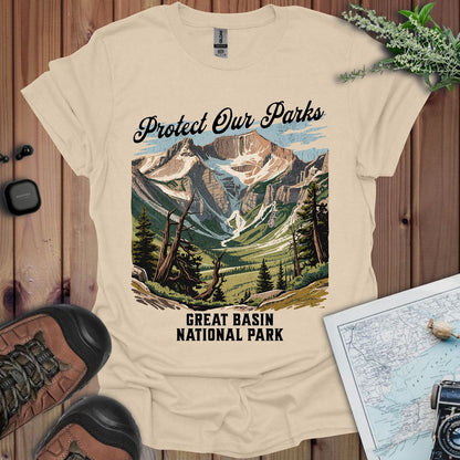 Protect Our Parks Great Basin graphic t-shirt alternate apparel color or angle