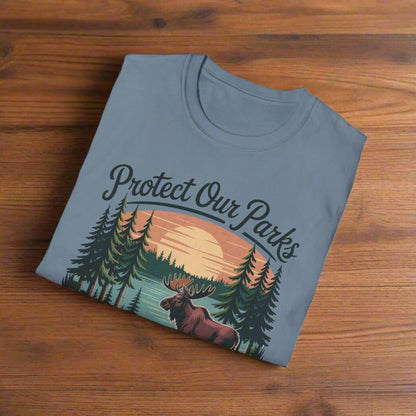 Protect Our Parks Isle Royale graphic t-shirt shown in lifestyle or modeled setting
