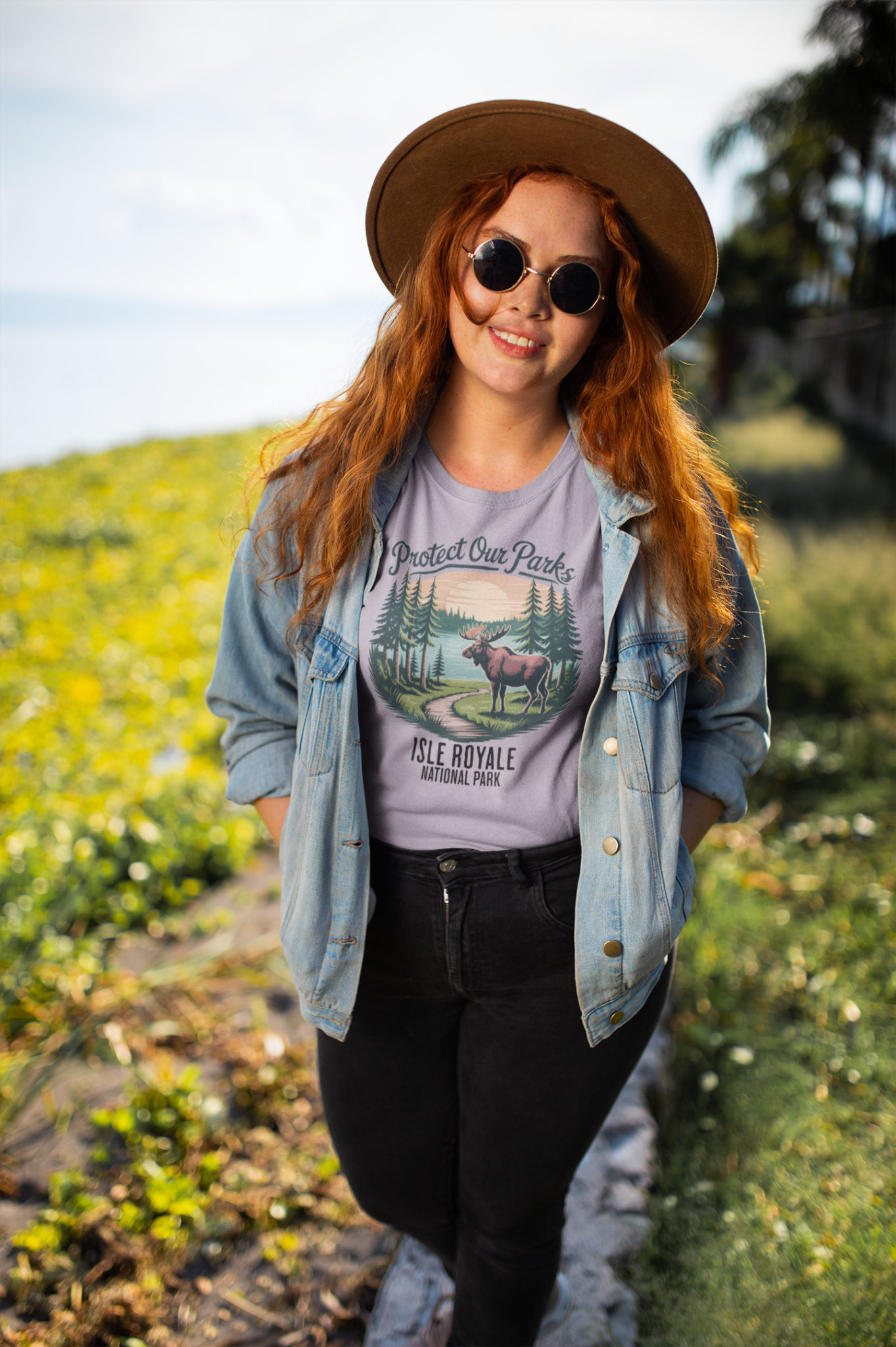 Protect Our Parks Isle Royale graphic t-shirt alternate apparel color or angle