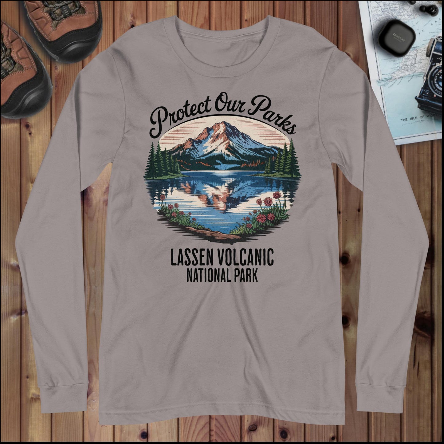 Protect Our Parks Lassen Long Sleeve T-shirt - Parks ApparelLong - sleeve