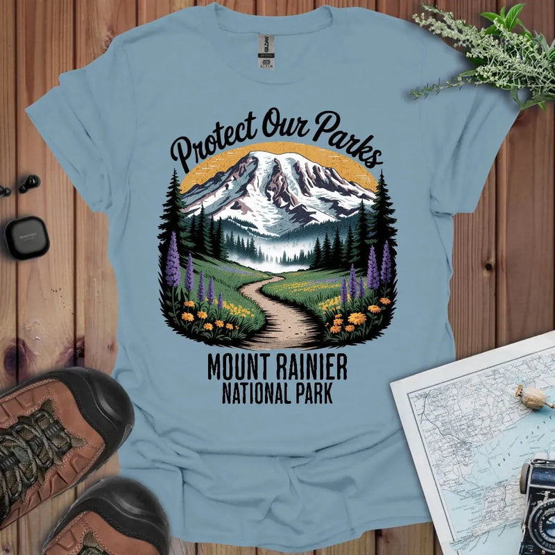 Protect Our Parks Mount Rainier graphic t-shirt primary product view
