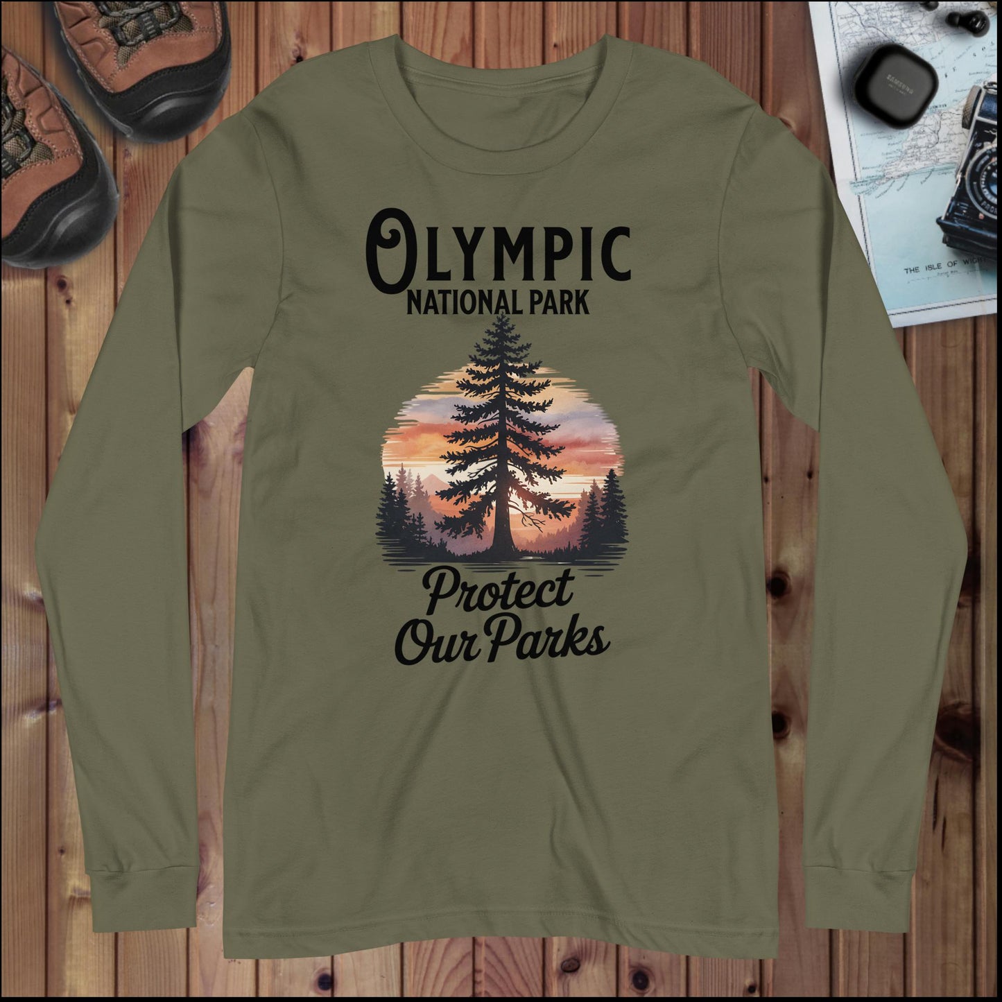 Protect Our Parks Olympic Long Sleeve T-shirt - Parks ApparelLong - sleeve