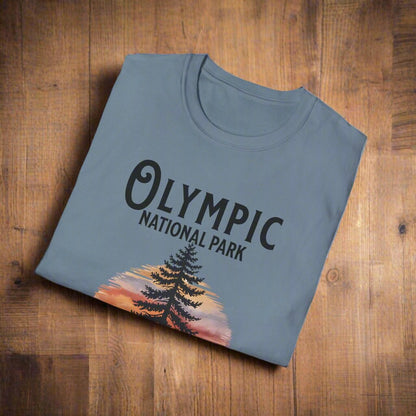 Protect Our Parks Olympic graphic t-shirt shown in lifestyle or modeled setting