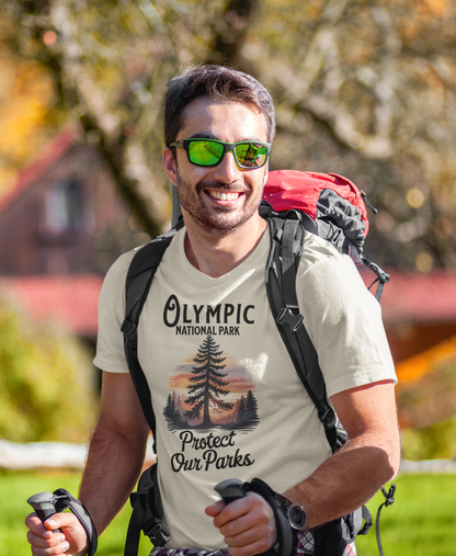 Protect Our Parks Olympic graphic t-shirt alternate apparel color or angle