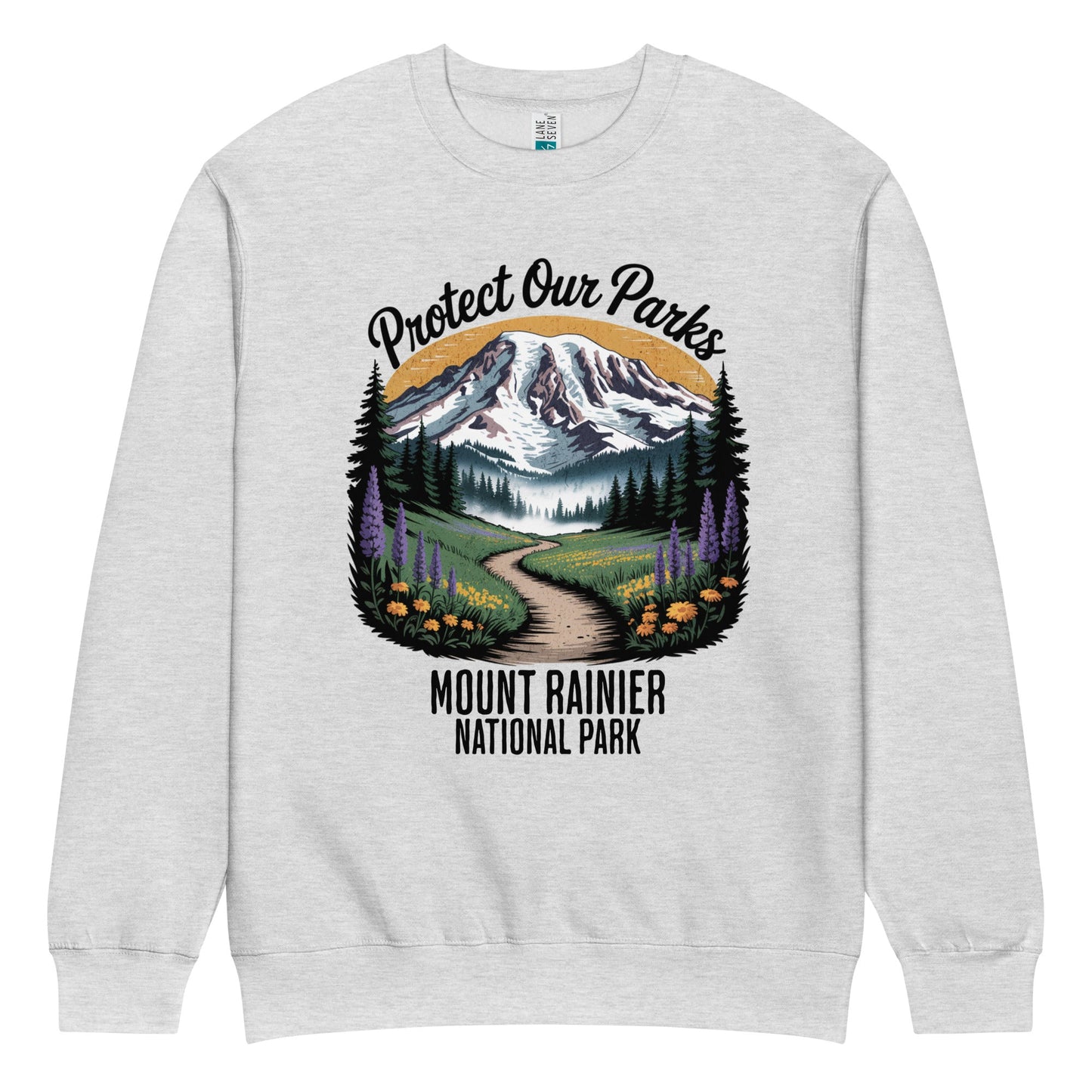 Protect Our Parks Rainier crewneck sweatshirt alternate apparel color or product angle