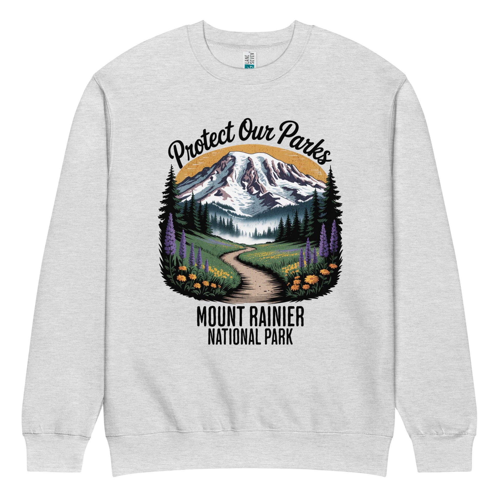 Protect Our Parks Rainier crewneck sweatshirt alternate apparel color or product angle