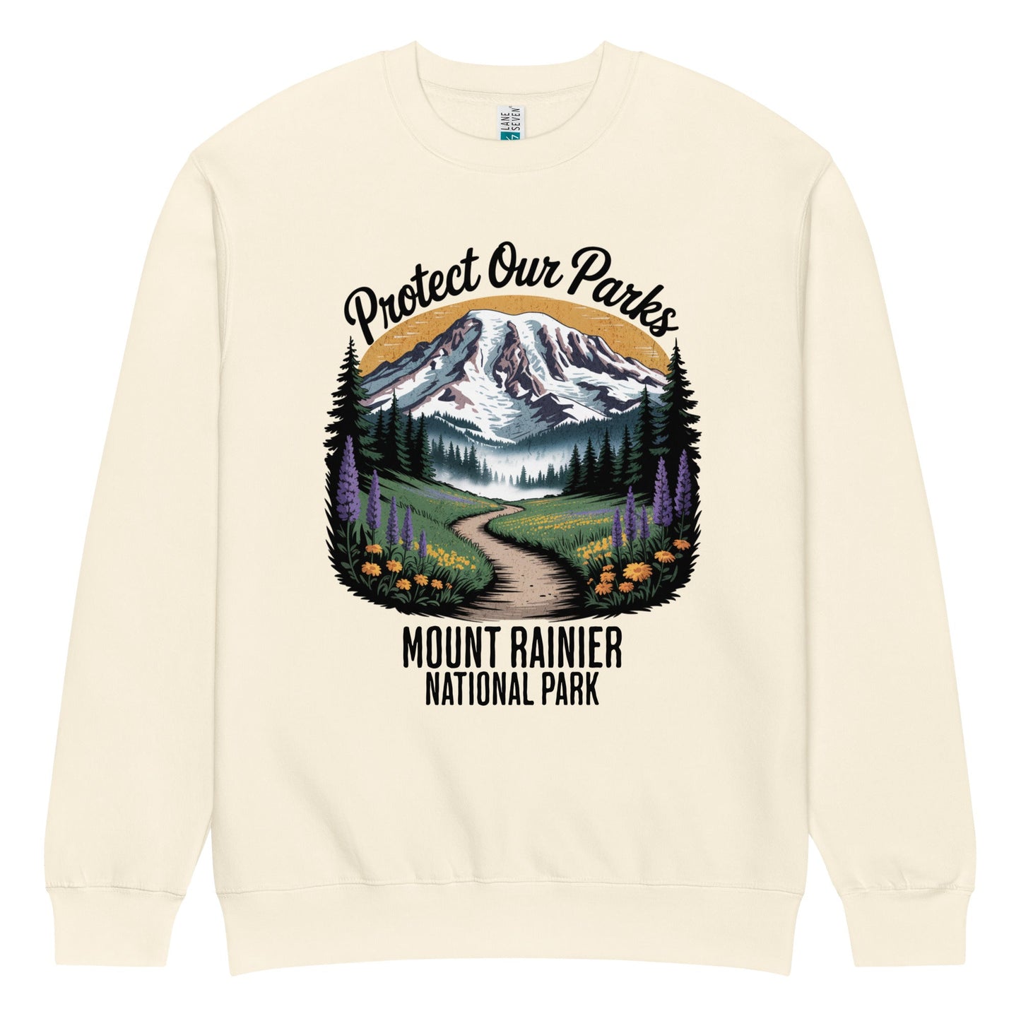 Protect Our Parks Rainier crewneck sweatshirt detail or alternate product view