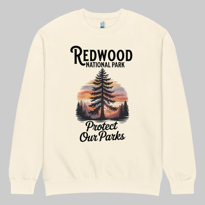 Protect Our Parks Redwood crewneck sweatshirt shown in lifestyle or modeled setting