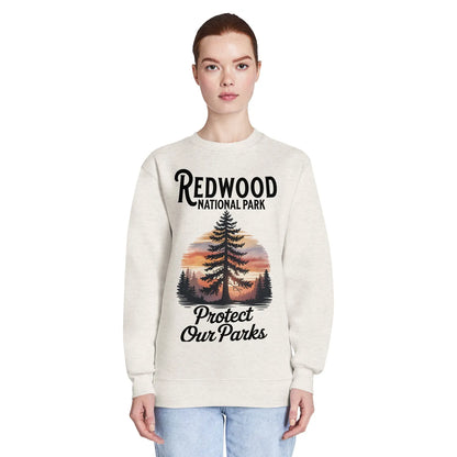 Protect Our Parks Redwood crewneck sweatshirt alternate apparel color or product angle