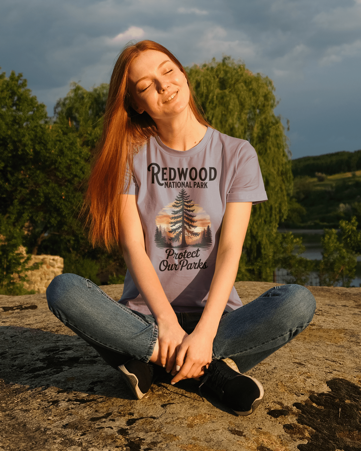 Protect Our Parks Redwood graphic t-shirt alternate apparel color or angle