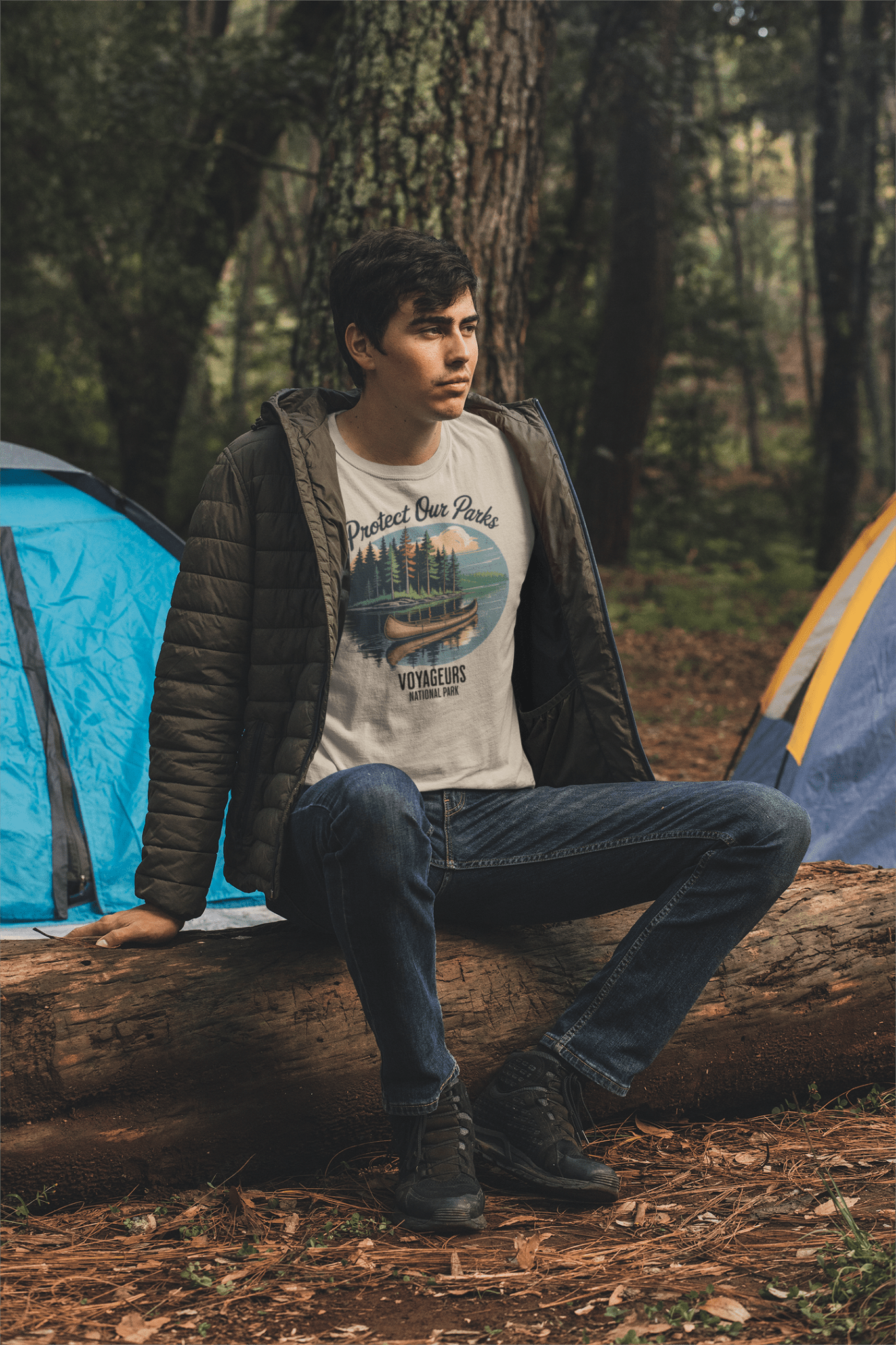Protect Our Parks Voyageurs graphic t-shirt detail or alternate product view