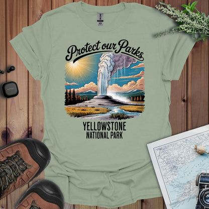 Protect Our Parks Yellowstone graphic t-shirt detail or alternate product view