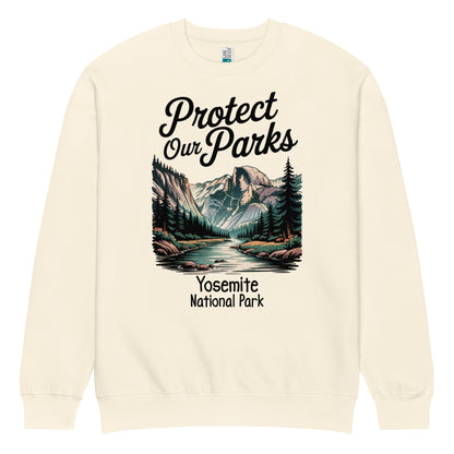 Protect Our Parks Yosemite crewneck sweatshirt shown in lifestyle or modeled setting