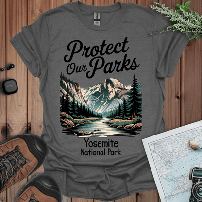 Protect Our Parks Yosemite Half Dome graphic t-shirt detail or alternate product view