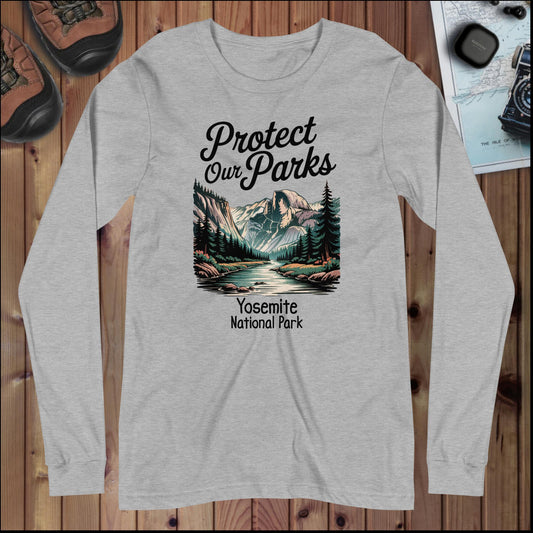 Protect Our Parks Yosemite Valley Long Sleeve T-shirt - Parks ApparelLong - sleeve